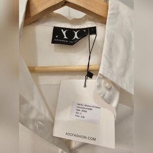AOC White Button-Up Shirt Dress